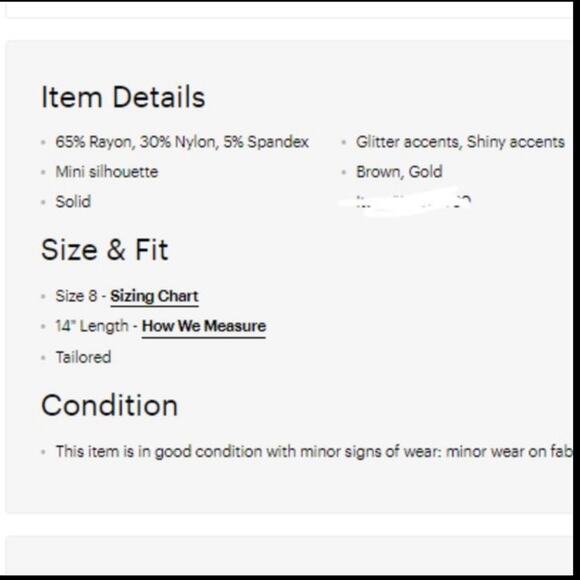 EXPRESS Y2K METALLIC PARTY GRUNGE BANDAGE MINI SKIRT BRONZE BROWN SIZE 8 - Picture 7 of 7